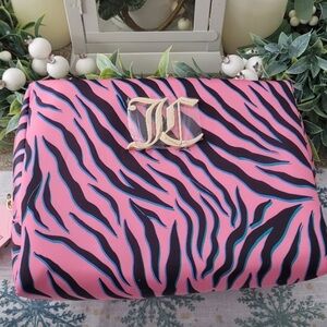 Juicy Couture Pink and Black Zebra Print Clutch/ pouch